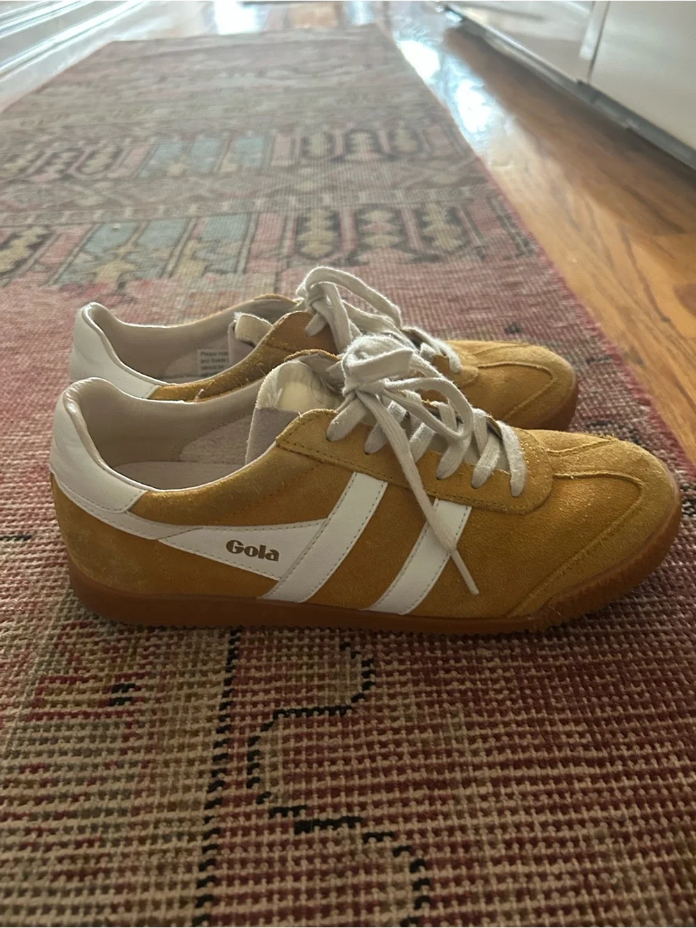 Gola Sneaker in Mustard Yellow and White